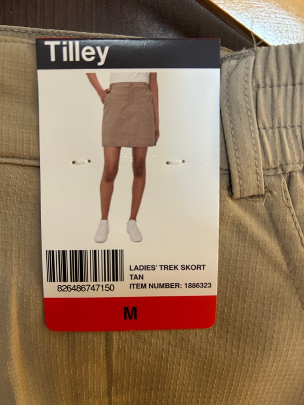 TILLEY Casual Women's Tan Mini Skort with Front
